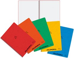 Cahier à spirale Aurora A4 carreau 5x5mm 120 pages 80g assorti