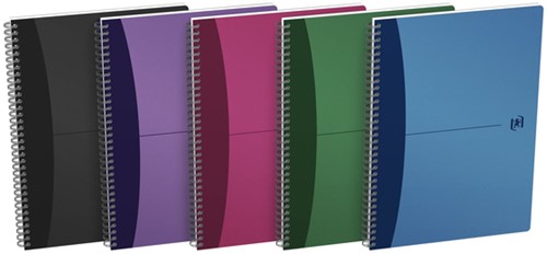 Cahier à spirale Oxford Urban Mix A4 carreau 5x5mm 180 pages assorti