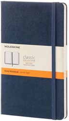 Carnet Moleskine large 210x130mm Couverture rigide ligné bleu saphir