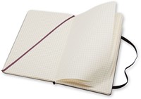 Carnet de notes Moleskine large 130x210mm carreau couverture rigide noir-3