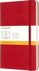 Carnet de notes Moleskine large 130x210mm ligné couverture rigide rouge
