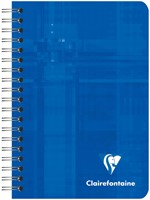 Notitieboek Clairefontaine 95x140mm 180 pagina's spiraal lijn assorti