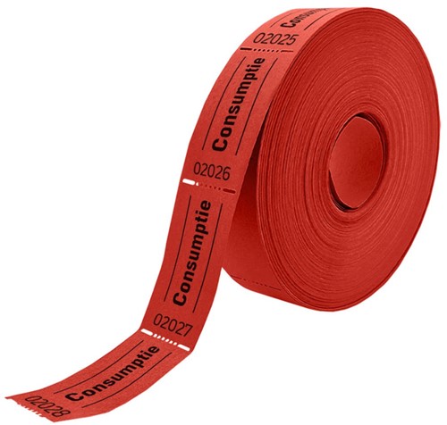 Consumption receipt Combicraft 57x30mm 2-sided 2x1000 pieces red