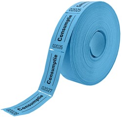 Bon de consommation CombiCraft 57x30mm double face 2x 1000 pièces bleu