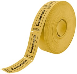 Bon de consommation CombiCraft 57x30mm double face 2x 1000 pièces jaune