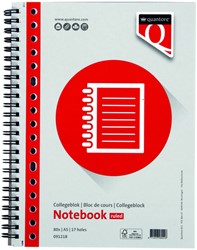 Bloc de cours Quantore A5 ligné 17 perforations 160 pages pages 70g