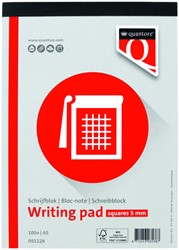 Bloc-notes Quantore A5 carreaux 5mm 100 feuilles 60g