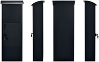 Pakketbrievenbus Helsinki 390x240x1053mm zwart-4