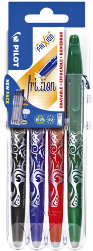 Roller PILOT FriXion Set2Go Medium basique assorti 4 pièces