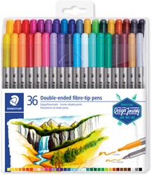 Feutre Staedtler 3200 double pointe Fin et Ultra Fin étui 36 couleurs