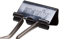 Büroklammer MAUL 215 foldback 25mm Kapazität 9mm schwarz 12 Stück