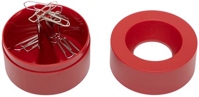 Büroklammerhalter MAUL Pro magnetisch Ø73x60mm rot-3