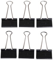 Papierklem MAUL foldback 215 19mm zwart 6 stuks-3