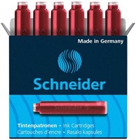 Cartouche d’encre Schneider DIN rouge boîte 6 pièces
