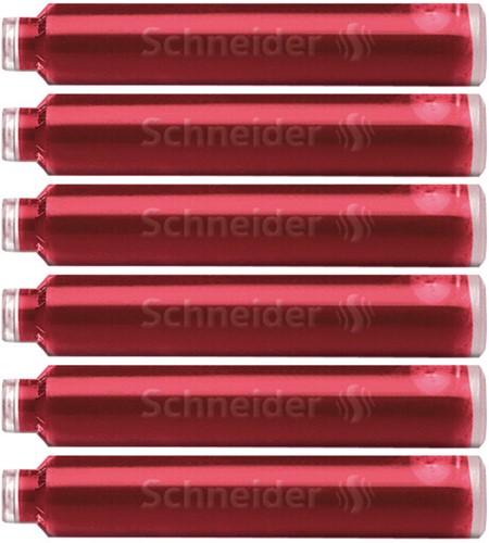 Cartouche d’encre Schneider DIN rouge boîte 6 pièces-2