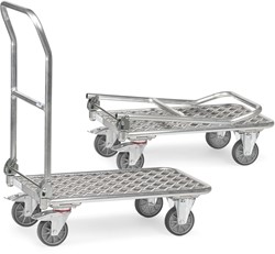 Folding platform trolley KW 2 - Alu Loading area 720 x 450 mm