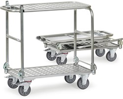 Folding table cart KW 5 - Alu Loading area 720 x 450 mm