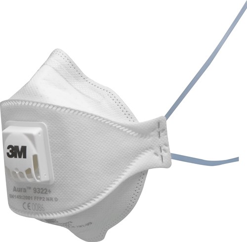 3M Aura 9322+ stofmasker FFP2 + ventiel Aura 9322+ stofmasker FFP2 + ventiel