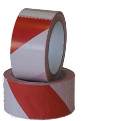 Ruban de signalisation IEZZY 50mmx66m rouge/blanc
