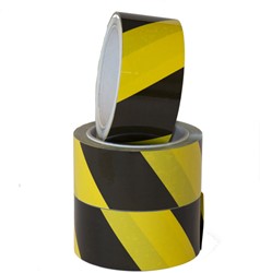Ruban de signalisation IEZZY 500mmx66m noir/jaune