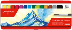 Gouache Caran d'Ache boîte de 15 couleurs