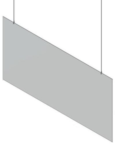 Hygieneschirm Budget 100x50cm hängend transparent