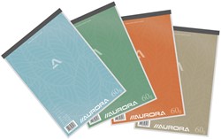 Bloc-notes Aurora A4 ligné 100 feuilles 60g assorti