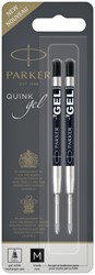 Recharge encre gel Parker Quink Medium noir blister 2 pièces
