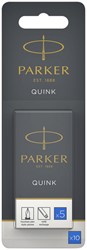 Cartouche d'encre Parker Quink lavable bleu blister 10 pièces