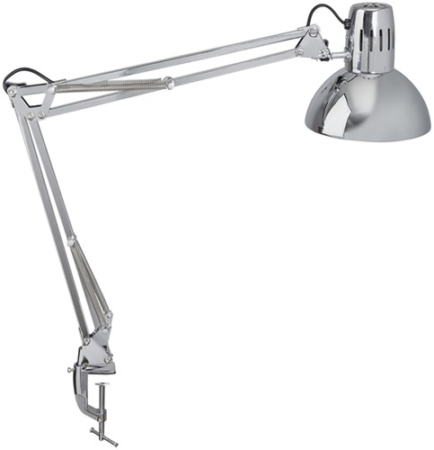 Lampe de bureau MAULstudy avec pince bureau chromé sans LED