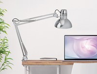 Lampe de bureau MAULstudy avec pince bureau chromé sans LED-2
