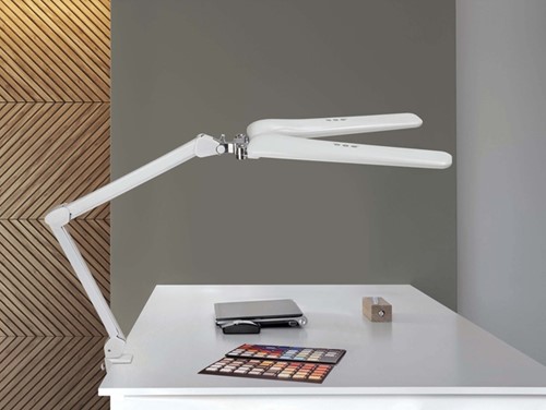 Lampe de bureau MAULcraft duo LED Pince table intensité variable blanc-3