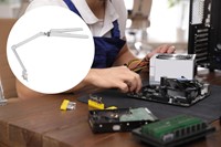 Lampe de bureau MAULcraft duo LED Pince table intensité variable blanc-6