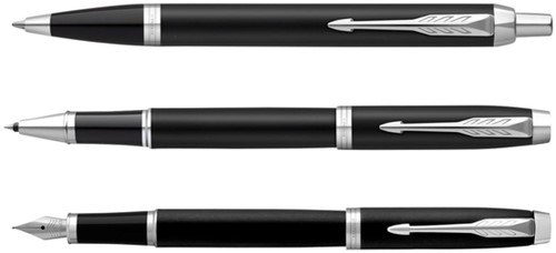 Stylo plume Parker IM Matte Black CT Fin-3