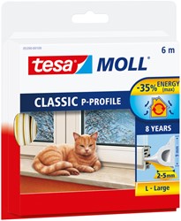 Drainage strip Tesamoll® P-profile rubber 6mx9mm white
