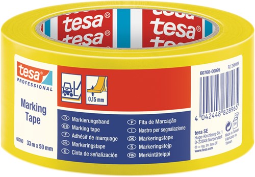 Ruban de marquage tesa® Professional 60760 PV1 33mx50mm jaune