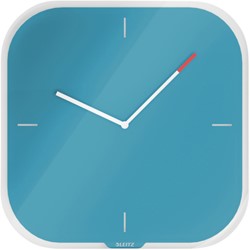 Horloge murale Leitz Cosy en verre bleu