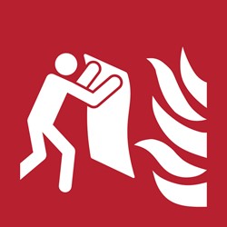 Pictogram sign Djois Fire blanket 200x200mm red