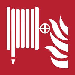 Pictogram sign Djois Fire reel 200x200mm red