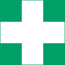 Pictogramme Djois Secours 200x200mm vert