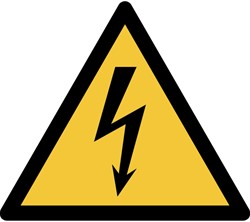 Pictogramme Djois Avertissement danger électrique 150x133mm jaune