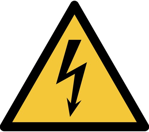 Pictogram sign Djois Warning: electrical voltage 200x176mm yellow