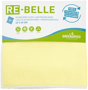 Microfiber cloth Greenspeed Re-belle 40x40cm yellow 5 pcs