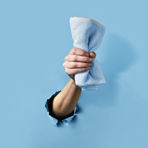 Microfiber cloth Greenspeed Re-belle 40x40cm blue 5 pcs-3