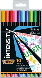 Fineliner BIC Intensity Fin étui 10 couleurs