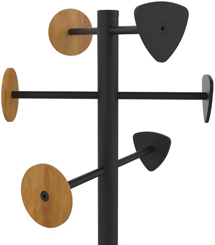 Garderobenständer Unilux Bora stehend bamboo schwarz-3