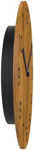 Pendule murale Unilux Palma Ø30cm bambou noir-2