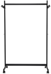 Kleiderständer MAUL Samba mobil 115X172X51cm 40kg, 10 Haken schwarz RAL9004
