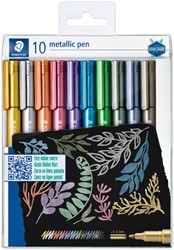 Stylo gel Staedtler Metallic étui 10 couleurs assorti