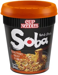 Noodles Nissin Soba Cup Sukiyaki Beef cup